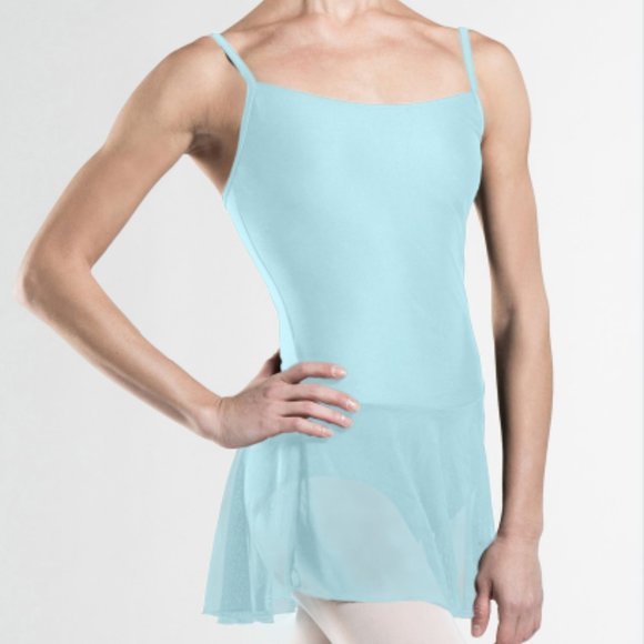 NEW Wear Moi Sissi Leotard Tulle Skirt V-back Dress Adult Pacific mint-ish blue - Picture 2 of 2